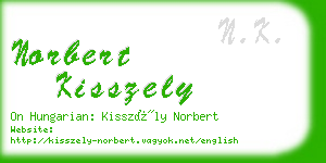 norbert kisszely business card